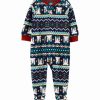 * | Deals Carter'S Navy Rocket Ship Stripe Long-Sleeve Footie Infant, Toddler & Boys