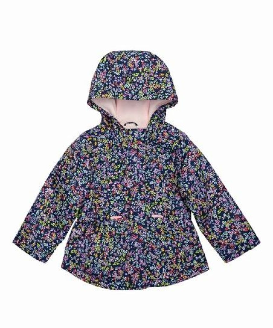 * | Wholesale Carter'S Navy & Purple Multicolor Floral Anorak Toddler & Girls