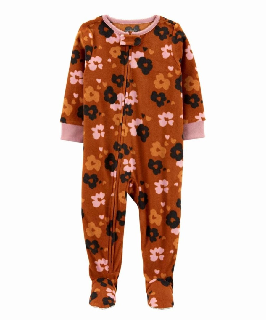 * | Top 10 Carter'S Burnt Orange Floral Fleece Footie Toddler