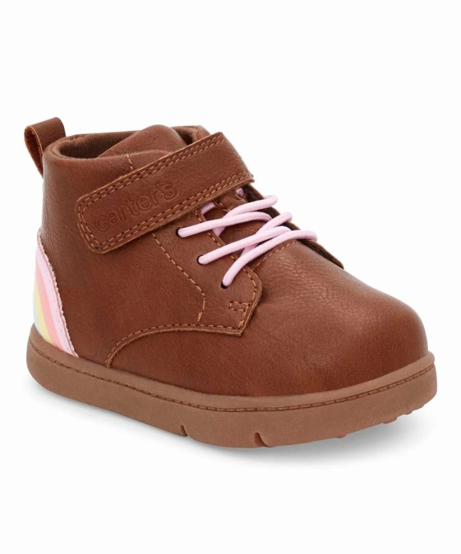 * | Budget Carter'S Brown & Pink Rainbow Cecilia Boot Girls