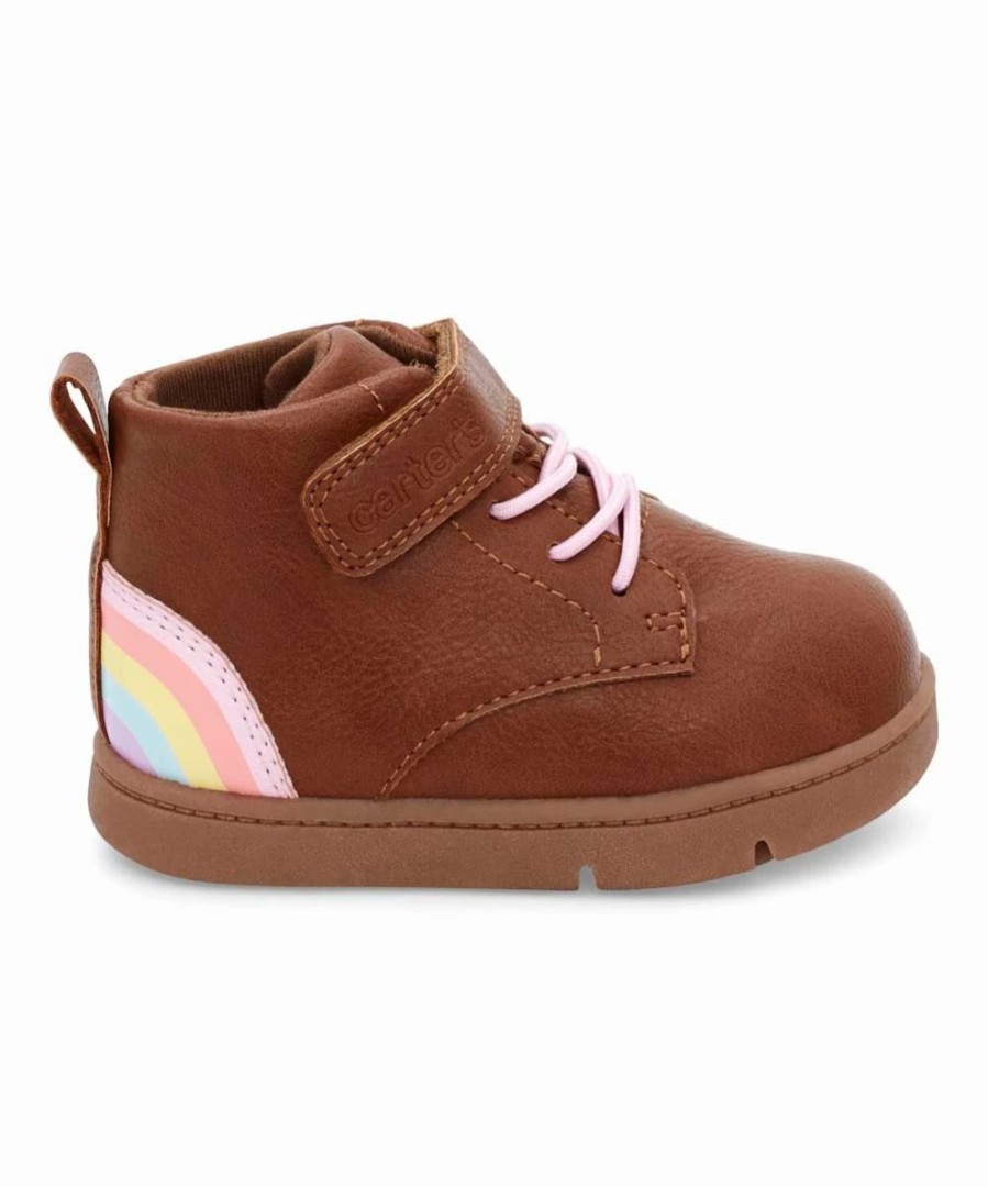 * | Budget Carter'S Brown & Pink Rainbow Cecilia Boot Girls