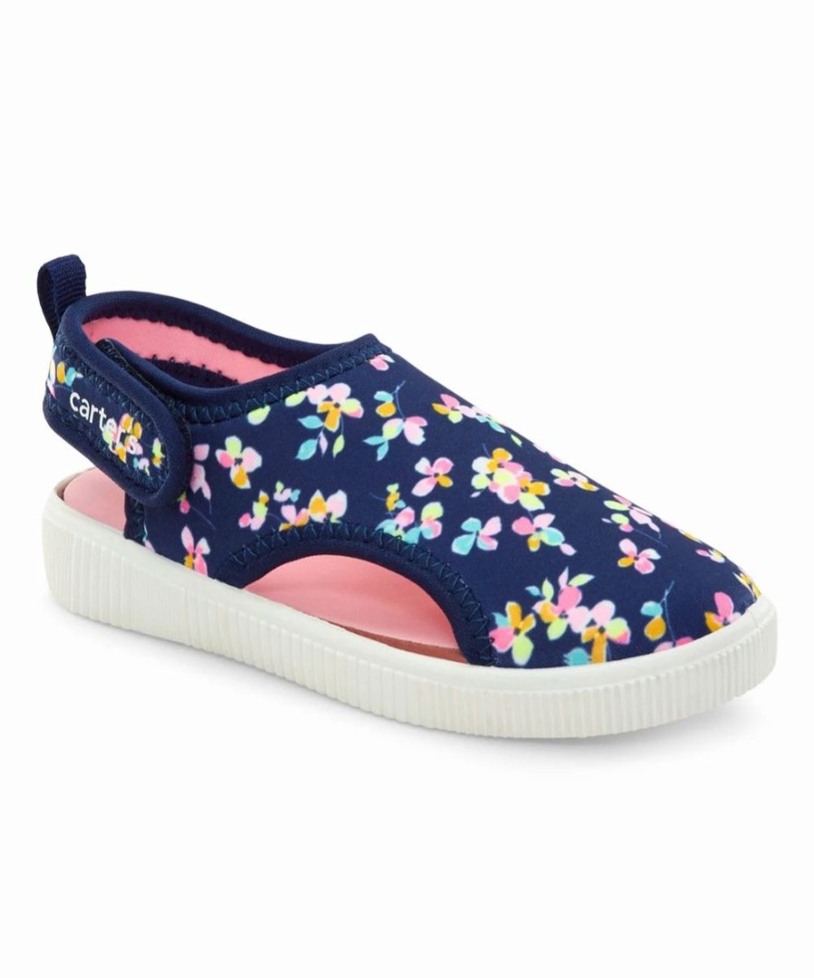 * | Budget Carter'S Navy & Pink Floral Salinas Water Shoe Girls