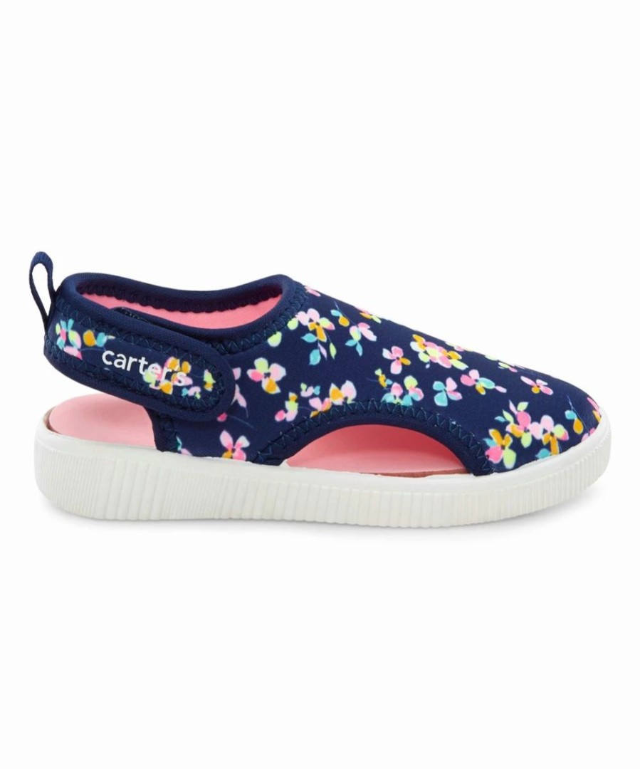 * | Budget Carter'S Navy & Pink Floral Salinas Water Shoe Girls