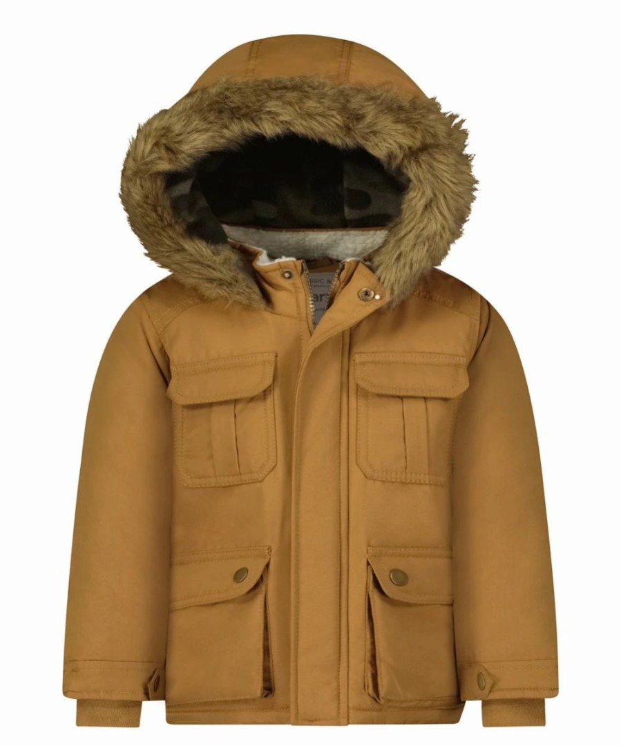 * | Brand New Carter'S Camel Heavyweight Hooded Parka Boys