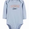 * | Brand New Carter'S Blue & Pink 'Cousin Crew' Long-Sleeve Bodysuit Infant