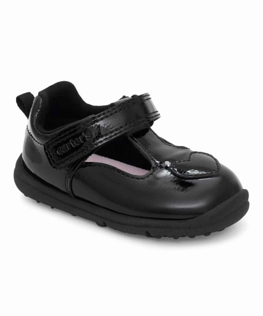 * | Deals Carter'S Black Heart Hallie T-Strap Shoe Girls