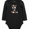 * | Buy Carter'S Dark Gray 'New Kid In Town' Original Bodysuit Infant