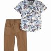 * | Best Sale Carter'S Blue Bears & Planes Polo & Brown Pants Newborn & Infant