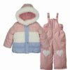 * | Discount Carter'S Light Pink Color Block Hooded Puffer Coat & Bib Pants Infant, Toddler & Girls