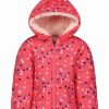 * | Brand New Carter'S Pink & Navy Bow Heart Hooded Puffer Coat Girls