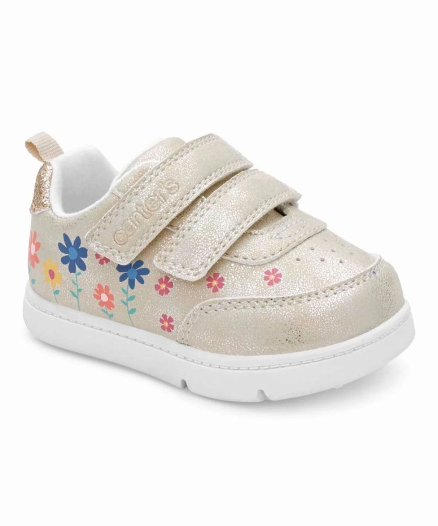 * | Cheapest Carter'S Gold Glitter Floral Neo Sneaker Girls