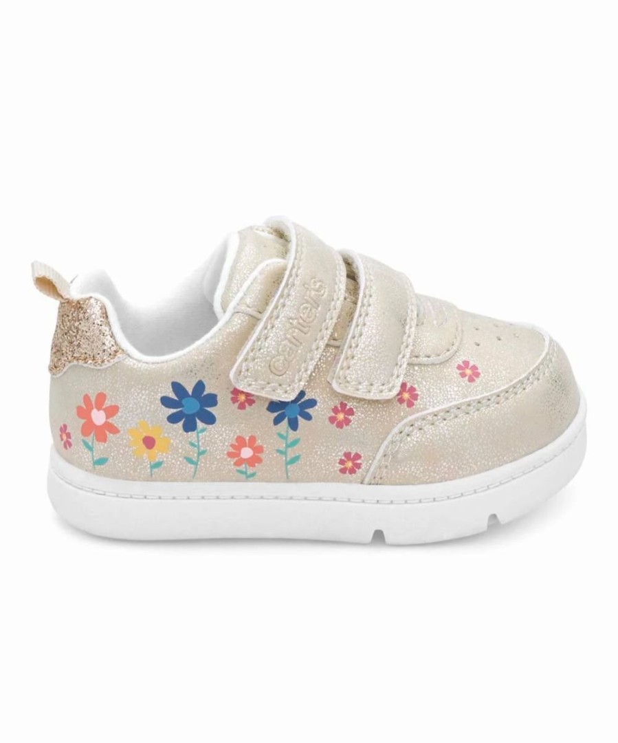 * | Cheapest Carter'S Gold Glitter Floral Neo Sneaker Girls