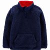 * | Hot Sale Carter'S Navy Fleece Quarter-Zip Pullover Toddler & Boys