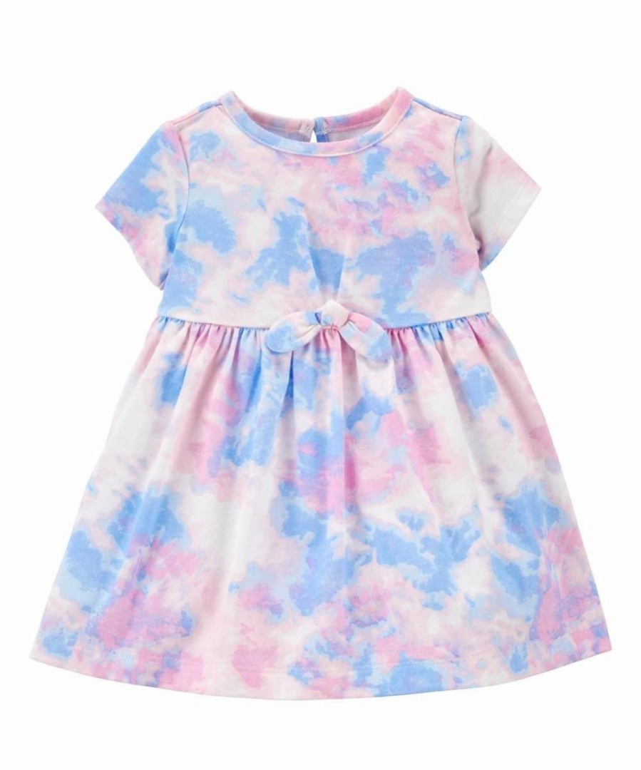 * | Best Reviews Of Carter'S Blue & Pink Tie-Dye A-Line Dress & Diaper Cover Newborn