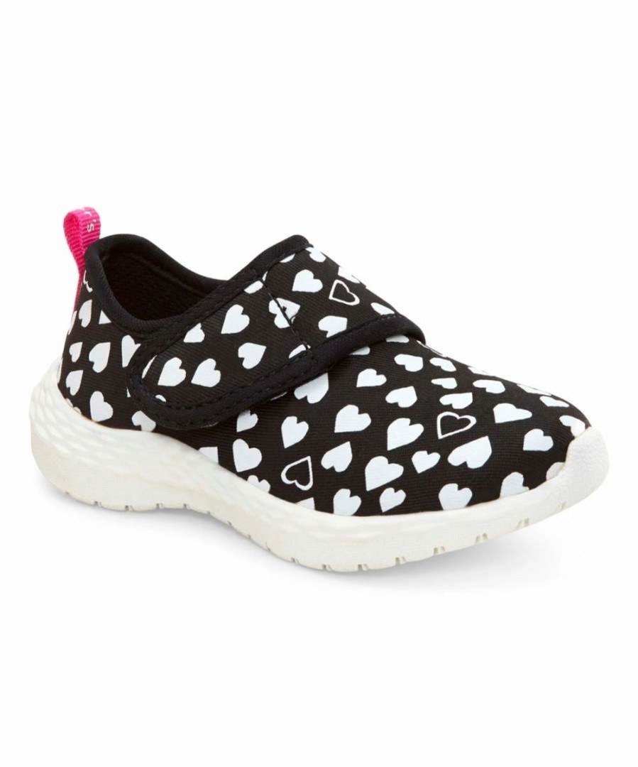 * | Promo Carter'S Black & White Hearts Lorena Sneaker Girls