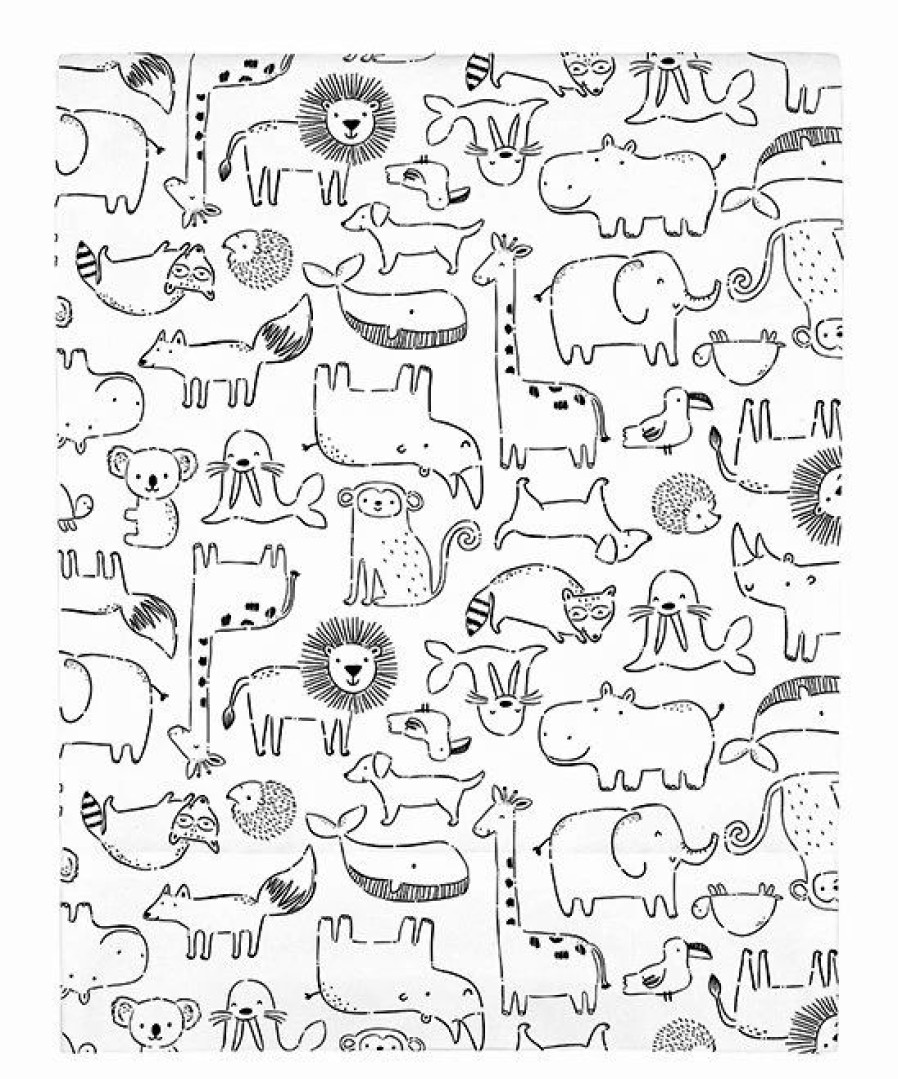 * | Best Deal Carter'S Black & White Safari Animals Fitted Crib Sheet