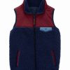 * | Deals Carter'S Navy & Maroon Sherpa Zip-Up Vest Toddler & Boys