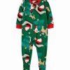 * | Cheapest Carter'S Green Santa Long-Sleeve Footie Infant