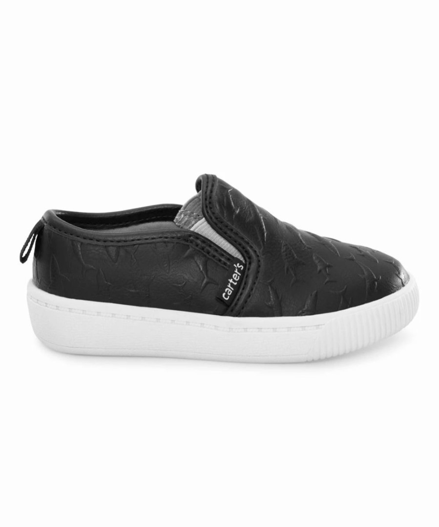 * | Budget Carter'S Black Shark-Embossed Ricky Slip-On Sneaker Boys