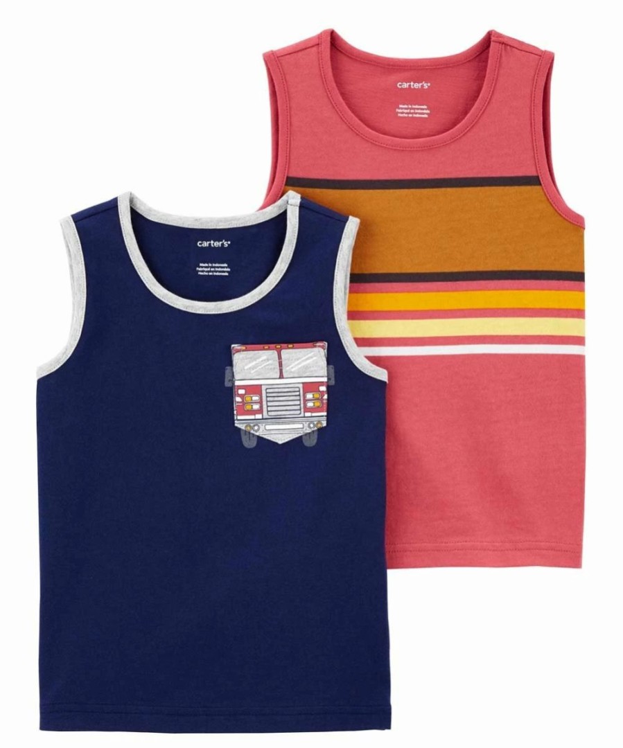 * | Wholesale Carter'S Coral Stripe Tank Set Infant & Boys