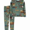 * | Wholesale Carter'S Green Truck Fuzzy Pajama Set Toddler