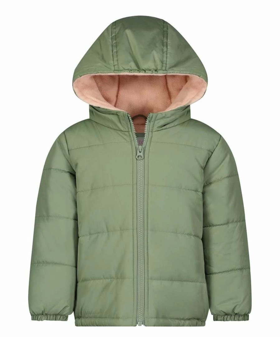 * | Best Sale Carter'S Sage Solid Puffer Coat Girls