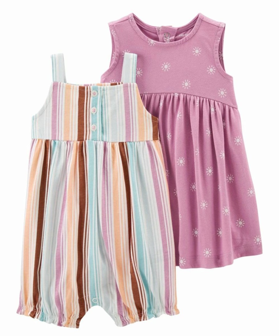 * | Deals Carter'S Mauve Sun A-Line Dress Set Newborn & Infant