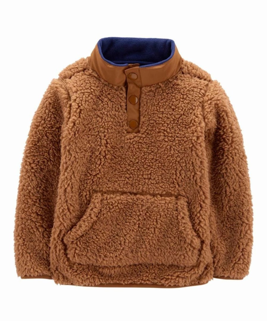 * | Cheap Carter'S Brown Snap-Button Fleece Pullover Toddler & Boys