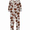 * | Best Deal Carter'S Gray & Brown Dino Fleece Footie Boys