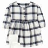 * | Deals Carter'S Navy & Cream Windowpane A-Line Dress & Tights Newborn & Infant