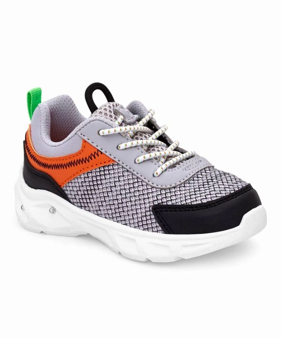 * | Brand New Carter'S Gray & Orange Oaker Light-Up Sneaker Boys