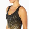 * | Buy Marika Black & Gold Shimmer Carter Longline Sports Bra