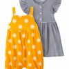 * | Top 10 Carter'S Gray Stripe Flutter-Sleeve A-Line Dress Set Newborn & Infant