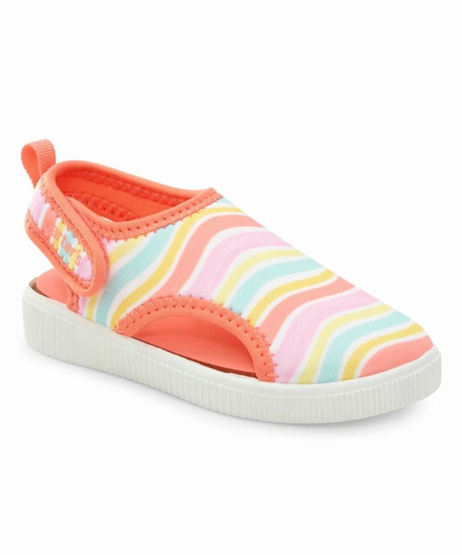 * | Best Sale Carter'S Pink & Mint Wavy Salinas Water Shoe Girls