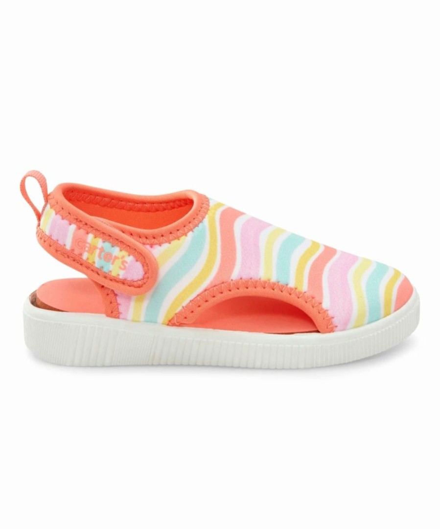 * | Best Sale Carter'S Pink & Mint Wavy Salinas Water Shoe Girls