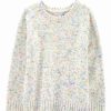 * | Cheapest Carter'S Ecru & Blue Confetti Crewneck Sweater Girls