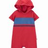 * | Best Reviews Of Carter'S Red & Blue Color Block Hooded Romper Newborn & Infant