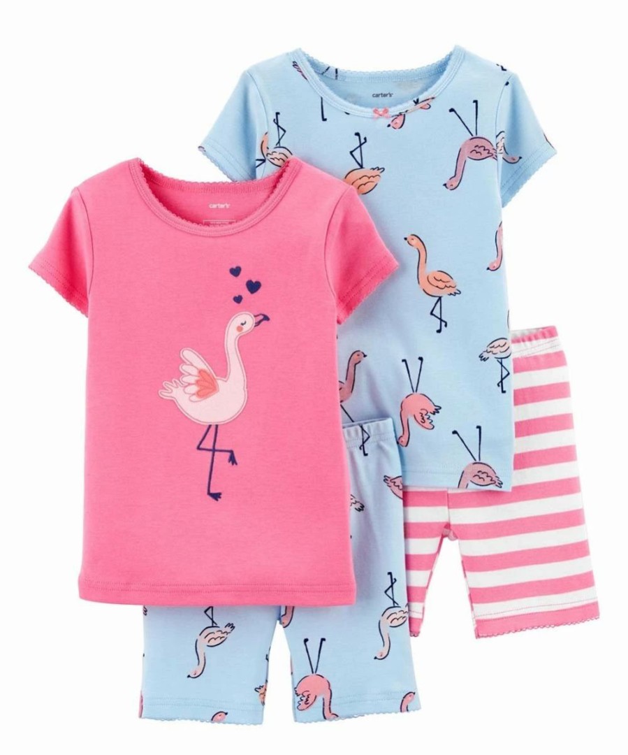 * | Wholesale Carter'S Pink Flamingo Crewneck Tee Pajama Set Infant