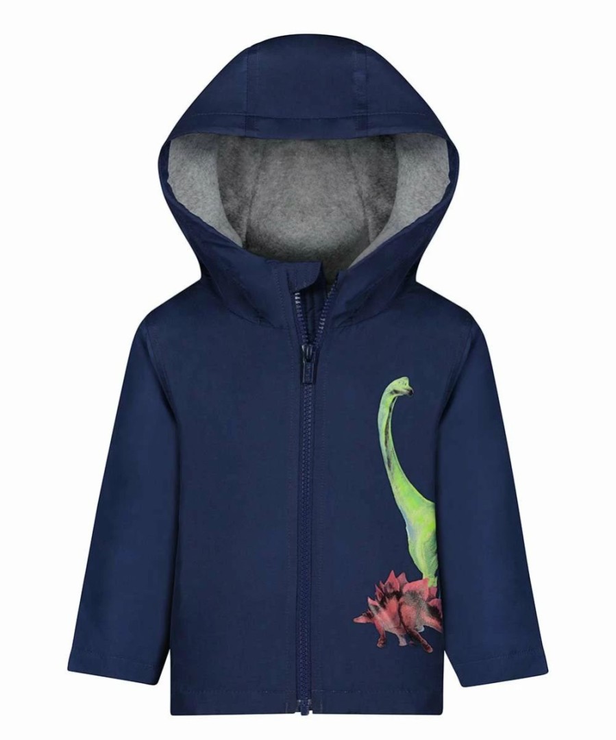 * | Deals Carter'S Navy & Green Dino Hooded Coat Toddler