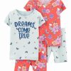 * | Outlet Carter'S Slate Floral 'Dreams Come True' Crewneck Tee Pajama Set Infant & Toddler