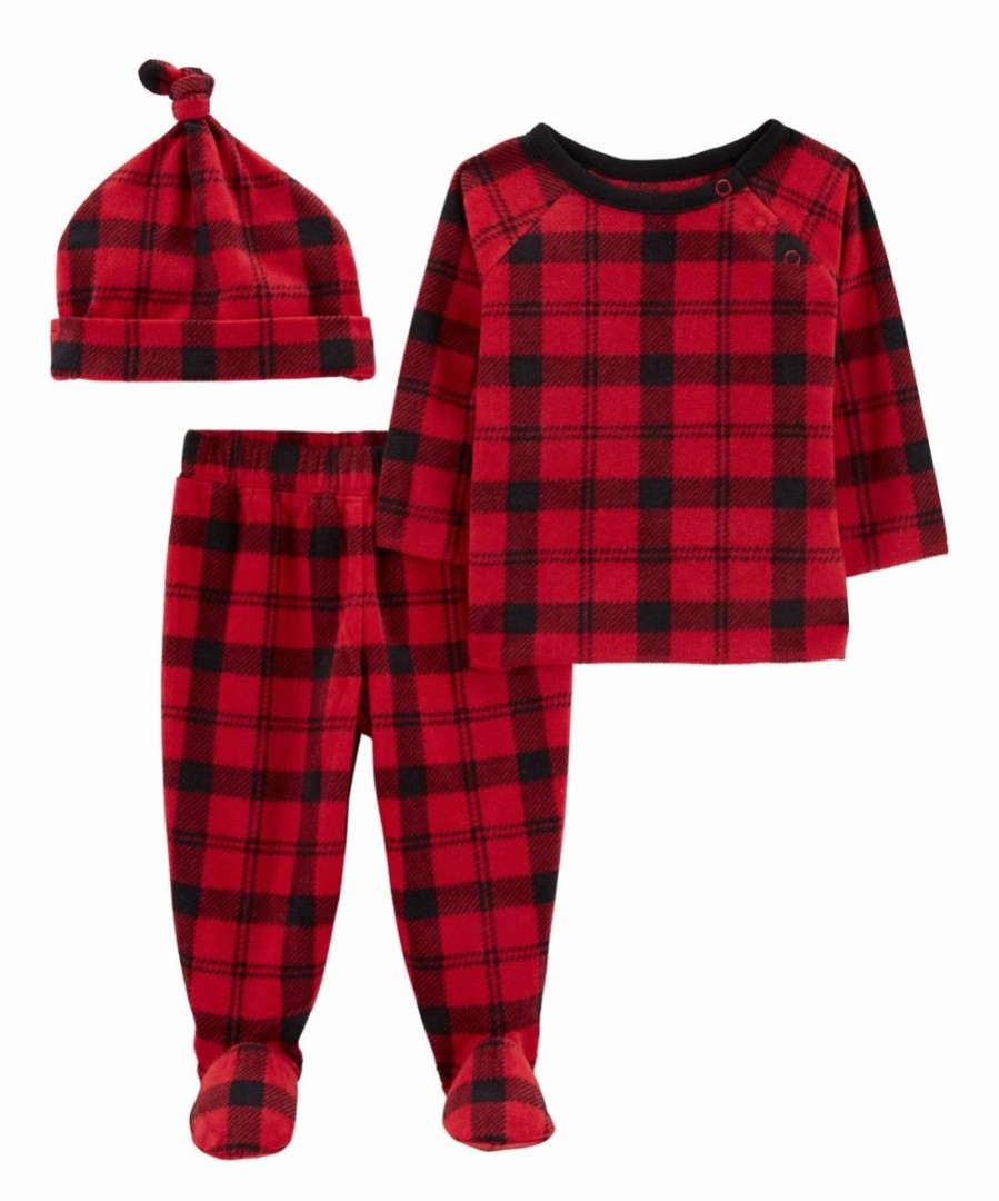 * | Best Reviews Of Carter'S Red & Black Plaid Footie Pants Set Newborn & Infant