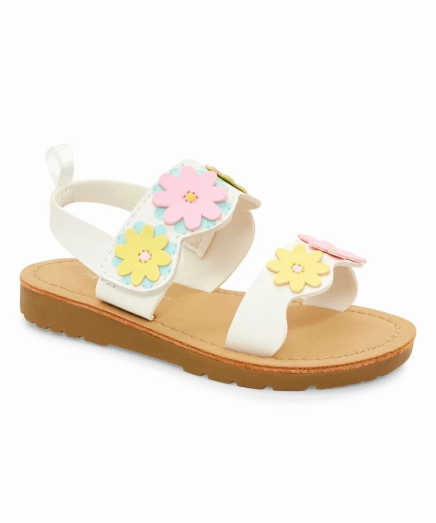 * | Wholesale Carter'S White & Pastel Jojo Floral Sandal Girls