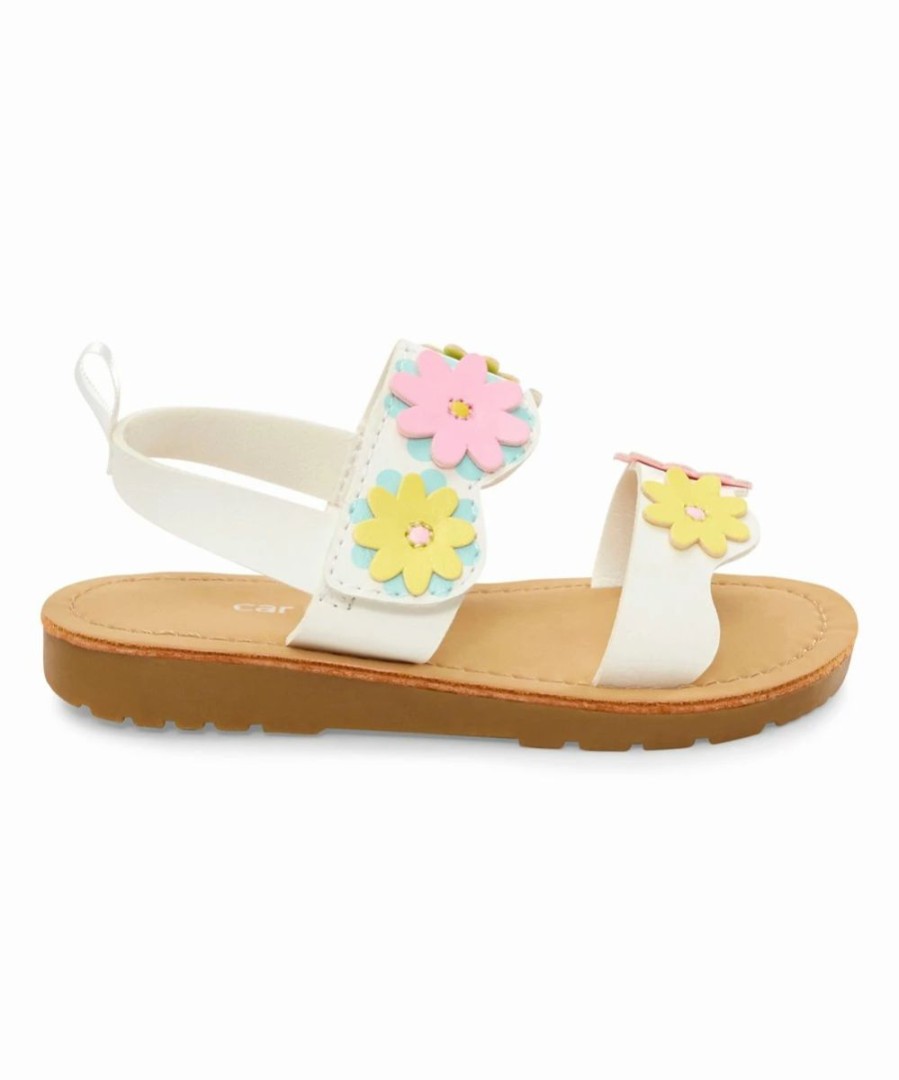 * | Wholesale Carter'S White & Pastel Jojo Floral Sandal Girls