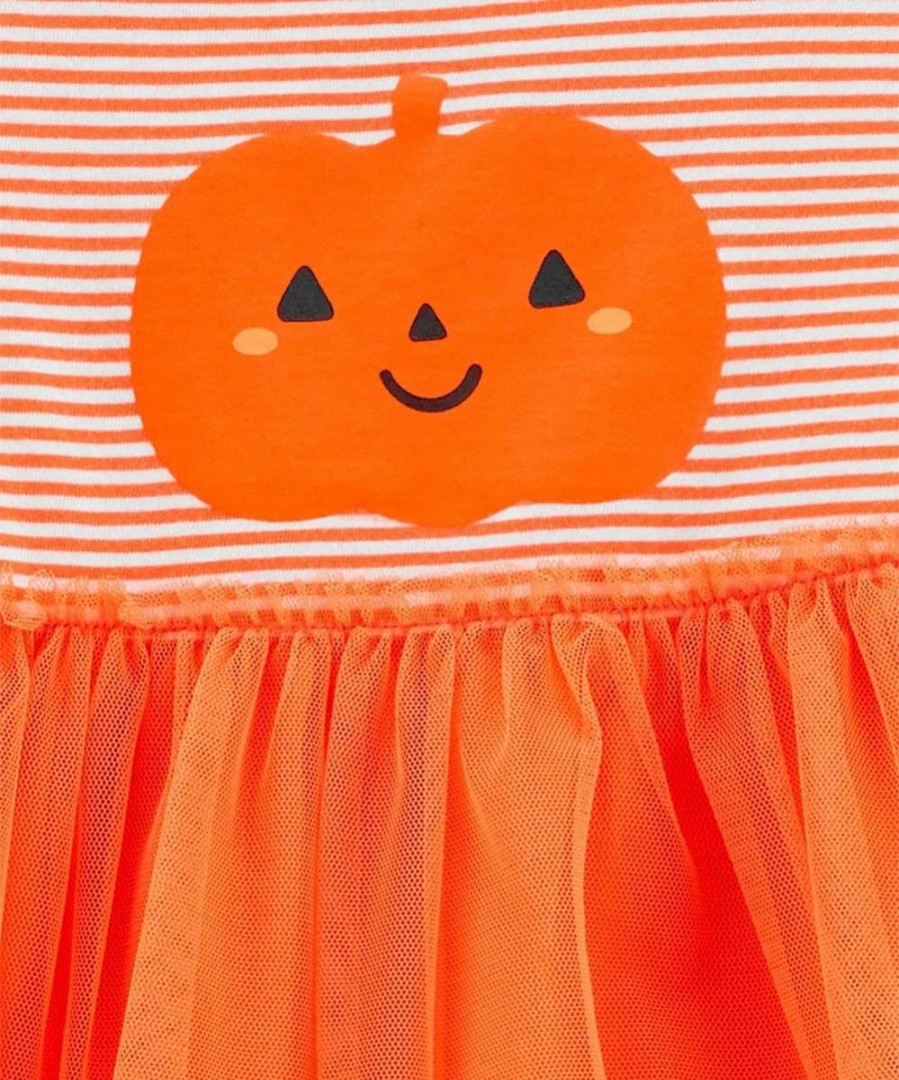 * | Hot Sale Carter'S Orange Stripe 'Boo' Pumpkin Babydoll Top & Black Spooky Leggings Infant