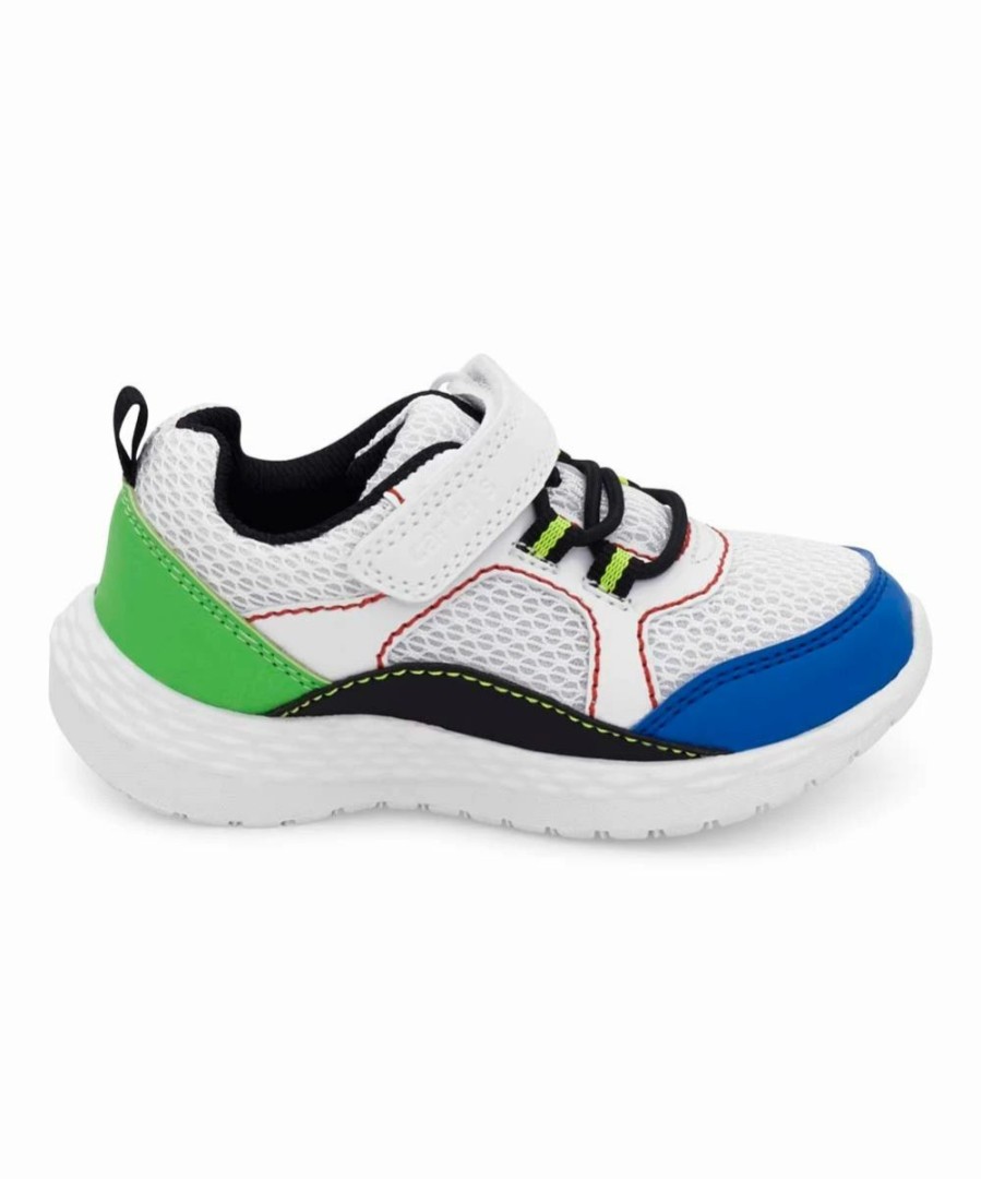 * | Best Deal Carter'S White & Green Sawyer Sneaker Boys