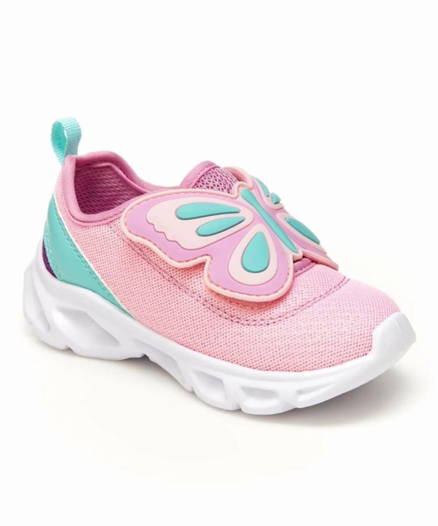 * | Brand New Carter'S Pink & Turquoise Butterfly Hug Light-Up Sneaker Girls